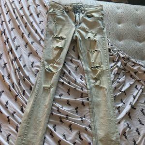 Rogue skinny acid wash jeans